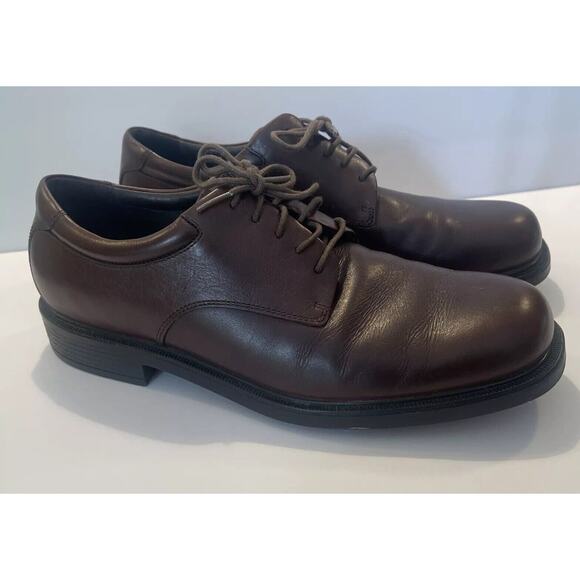 Rockport K71225 Men's Dark Brown Leather Round‎ Toe Oxford Dress Shoe, Sz 11.5 M - Picture 1 of 11